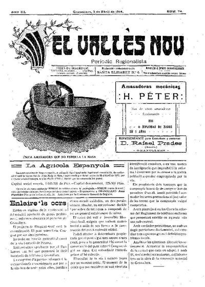 El Vallès Nou, 3/5/1914 [Issue]