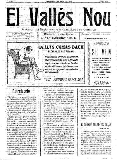 El Vallès Nou, 2/7/1916 [Issue]