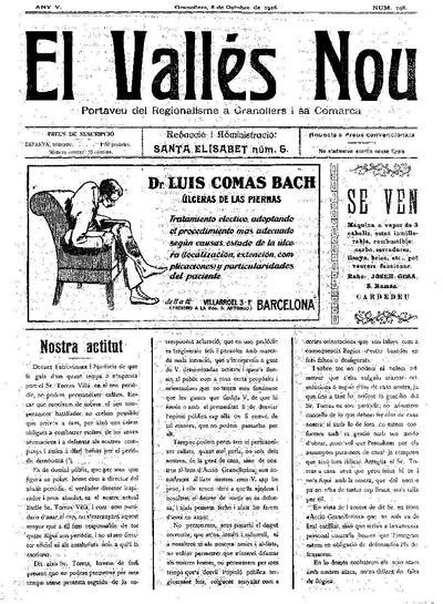 El Vallès Nou, 8/10/1916 [Issue]