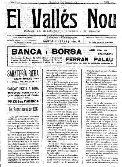 El Vallès Nou, 28/1/1917 [Issue]