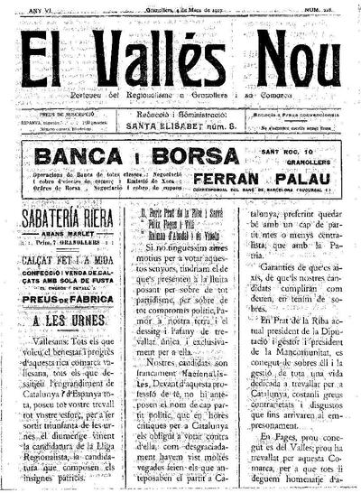El Vallès Nou, 4/3/1917 [Issue]
