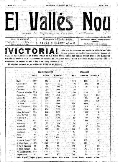 El Vallès Nou, 18/3/1917 [Issue]