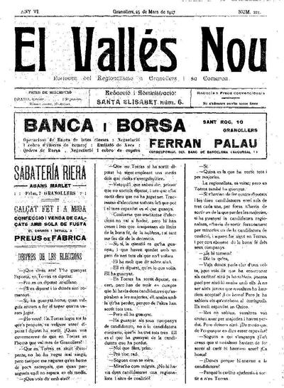 El Vallès Nou, 25/3/1917 [Issue]