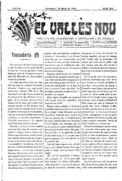 El Vallès Nou, 12/5/1918 [Issue]