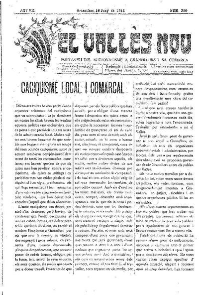 El Vallès Nou, 16/6/1918 [Issue]