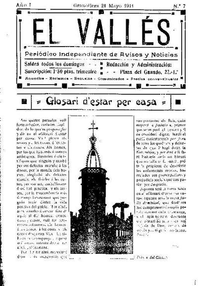 El Vallés. Periódico independiente de avisos y noticias, 21/5/1911 [Issue]