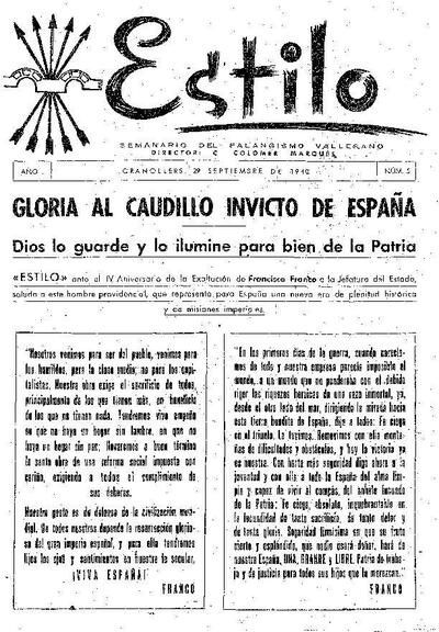Estilo, 29/9/1940 [Issue]