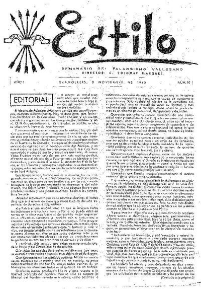 Estilo, 3/11/1940 [Issue]