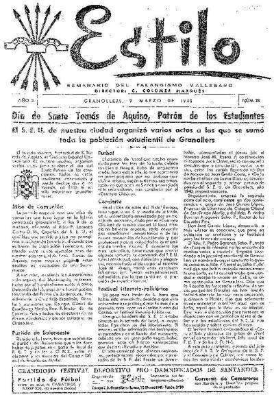 Estilo, 9/3/1941 [Issue]