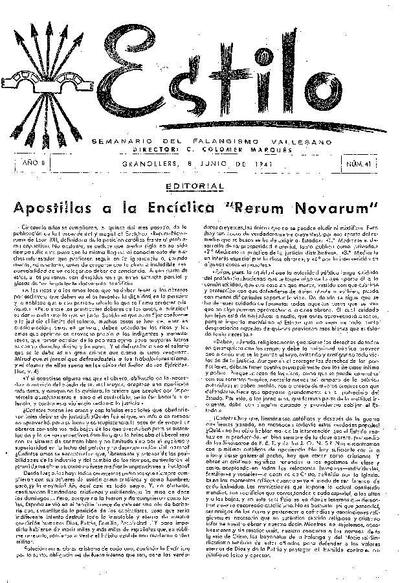 Estilo, 8/6/1941 [Issue]