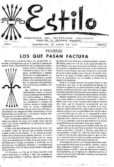 Estilo, 22/6/1941 [Issue]