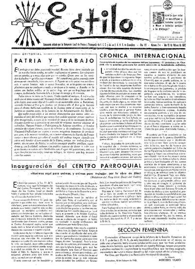 Estilo, 22/2/1942 [Issue]