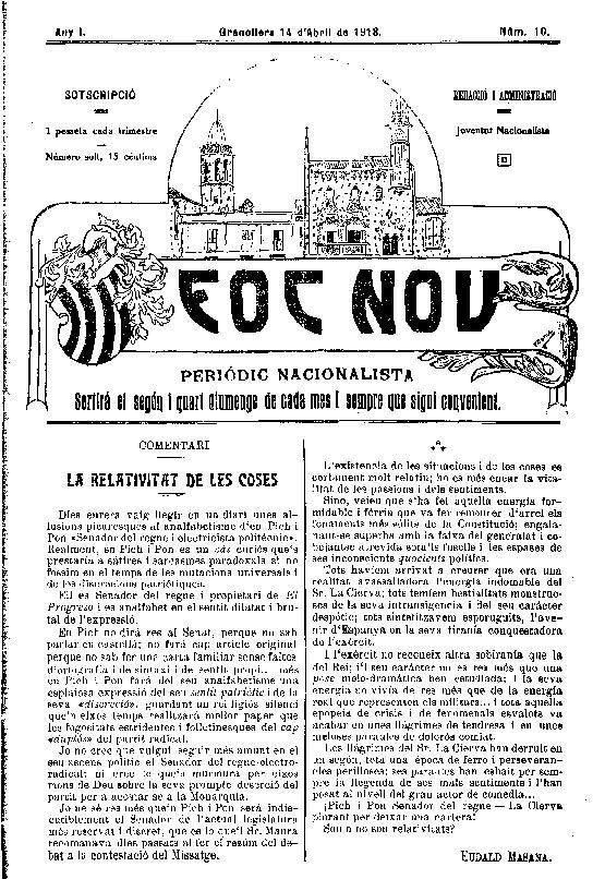 Foc Nou, 14/4/1918 [Issue]