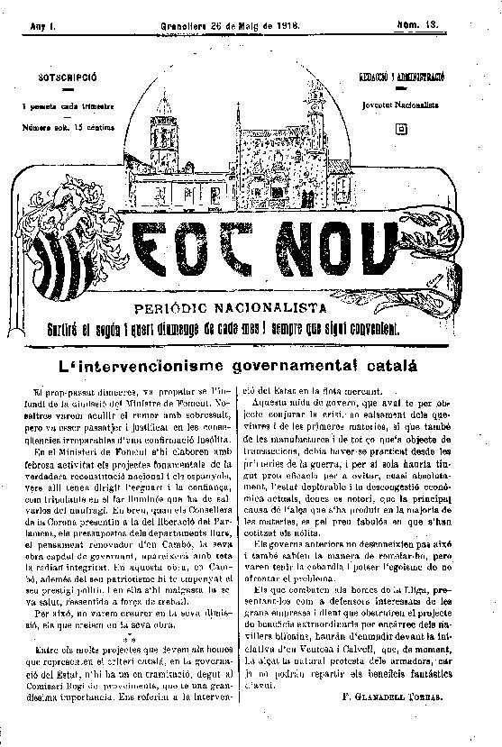 Foc Nou, 26/5/1918 [Issue]