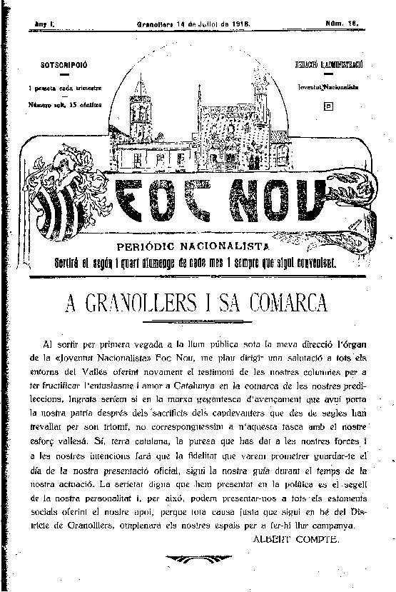 Foc Nou, 14/7/1918 [Issue]