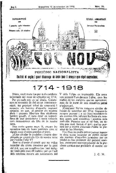 Foc Nou, 15/9/1918 [Issue]