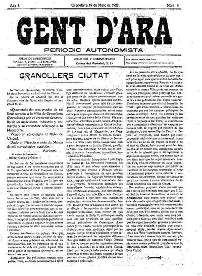Gent d'ara, 19/3/1922 [Issue]