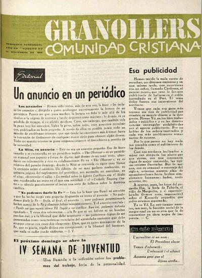 Granollers Comunidad Cristiana, 13/11/1960 [Issue]