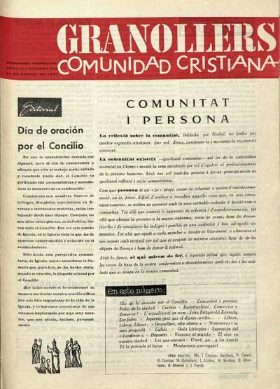 Granollers Comunidad Cristiana, 22/1/1961 [Issue]