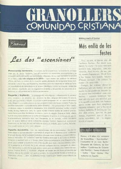 Granollers Comunidad Cristiana, 14/5/1961 [Issue]