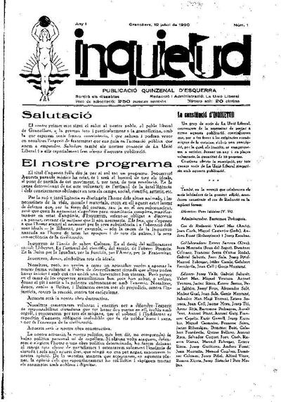 Inquietud, 12/7/1930 [Issue]