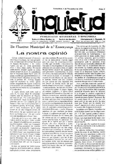 Inquietud, 8/11/1930 [Issue]
