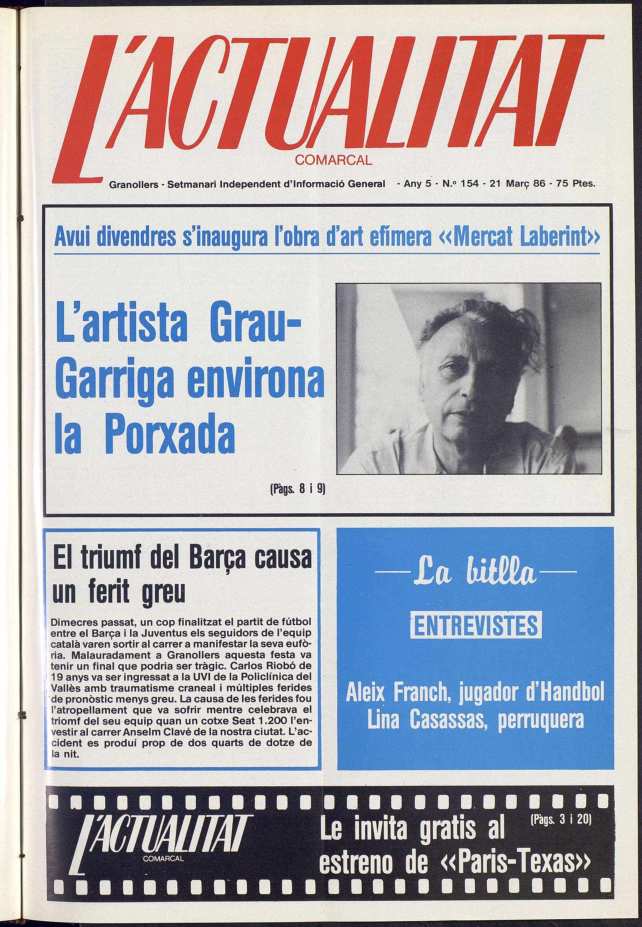 L'Actualitat Comarcal, 21/3/1986 [Issue]