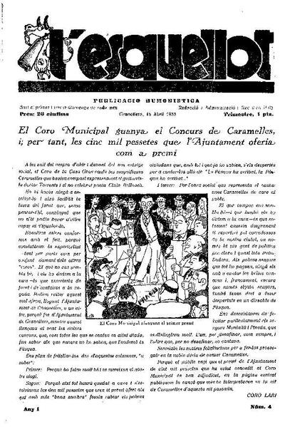 L'Esquellot, 16/4/1933 [Issue]