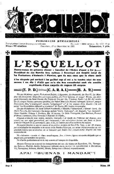 L'Esquellot, 19/11/1933 [Issue]