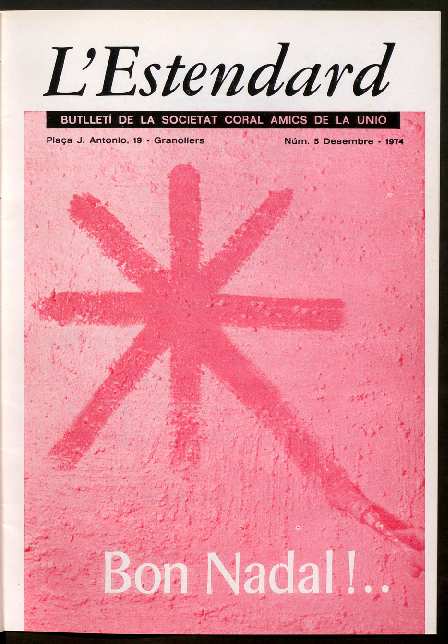 L'Estendard (Butlletí Societat Coral Amics de la Unió), 12/1974 [Ejemplar]