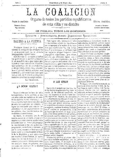 La Coalición, 3/5/1891 [Ejemplar]