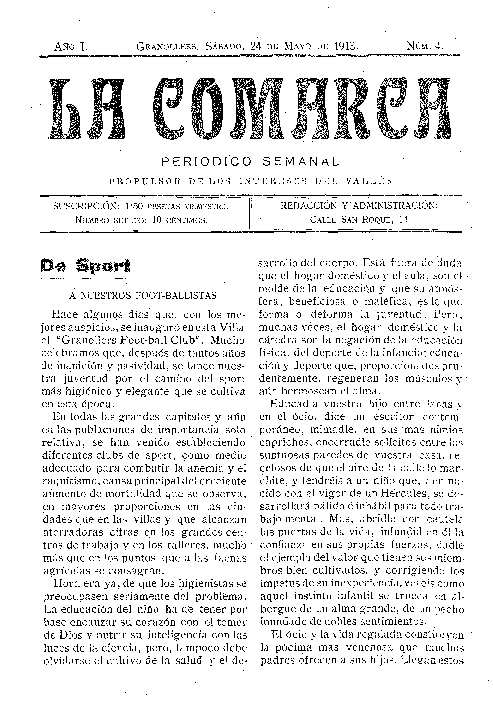 La Comarca, 24/5/1913 [Issue]