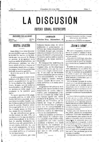 La Discusión, 23/7/1893 [Ejemplar]