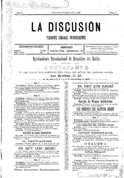 La Discusión, 2/9/1893 [Issue]