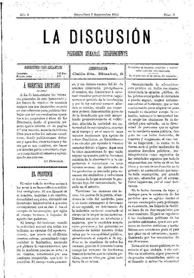 La Discusión, 9/9/1893 [Ejemplar]
