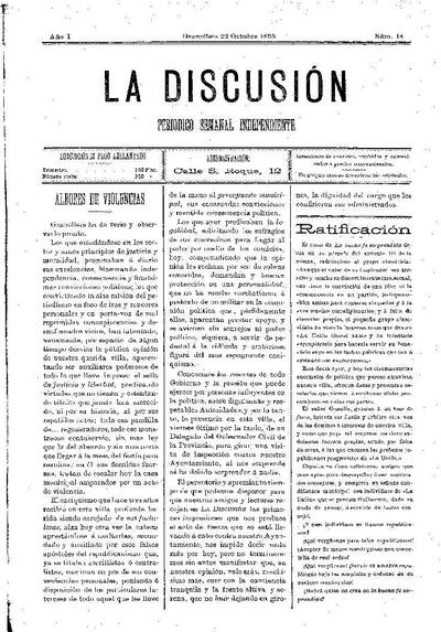 La Discusión, 22/10/1893 [Issue]