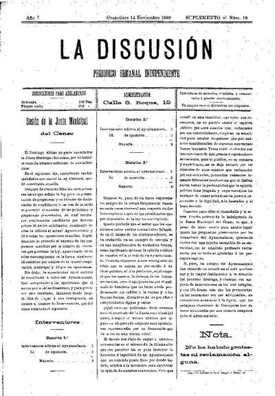 La Discusión, 14/11/1893 [Issue]