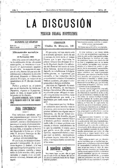 La Discusión, 19/11/1893 [Issue]