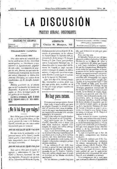 La Discusión, 3/12/1893 [Issue]