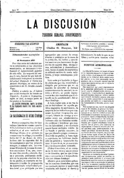 La Discusión, 4/2/1894 [Issue]