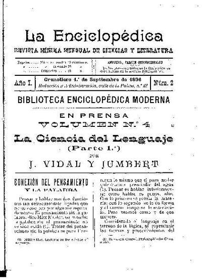 La Enciclopèdica, 1/9/1896 [Ejemplar]