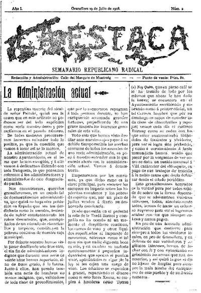 La Estaca, 19/7/1908 [Issue]
