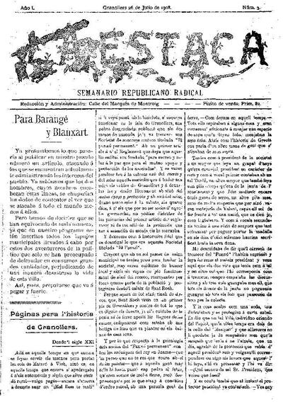 La Estaca, 26/7/1908 [Issue]