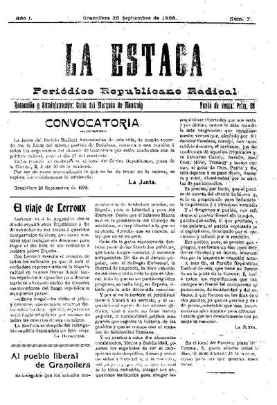 La Estaca, 20/9/1908 [Issue]