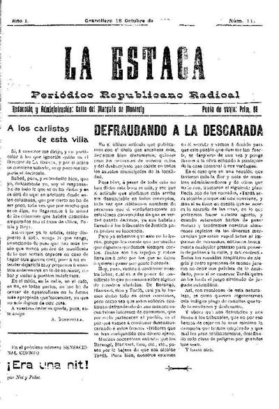 La Estaca, 18/10/1908 [Issue]