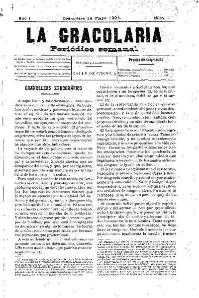 La Gracolaria, 29/5/1904 [Issue]