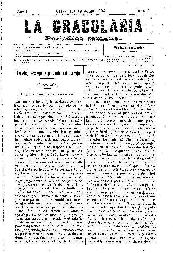 La Gracolaria, 19/6/1904 [Issue]