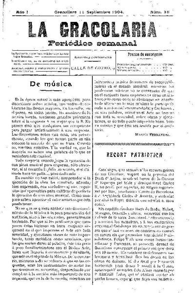 La Gracolaria, 11/9/1904 [Ejemplar]