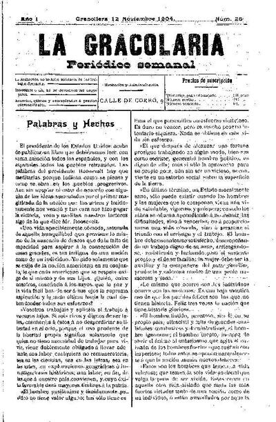 La Gracolaria, 12/11/1904 [Issue]