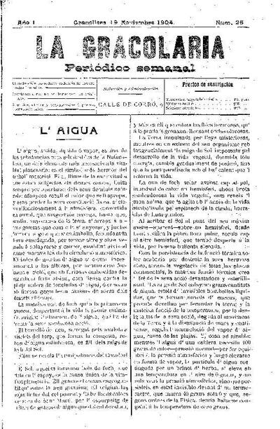La Gracolaria, 19/11/1904 [Issue]